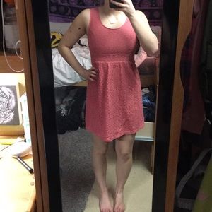 petite pink lace dress